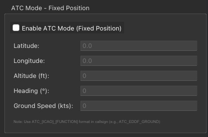 Abflug Client - ATC mode - not toggled